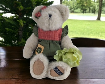 Boyds Bear Head Bean Letti McVeggies 10" Plush Bear