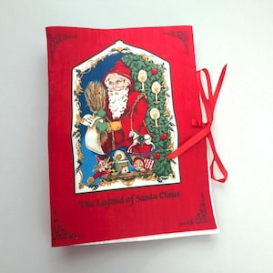 Libro de tela con la leyenda de Papá Noel, decoración navideña hecha a mano, libro de cuentos navideños, regalo para niños