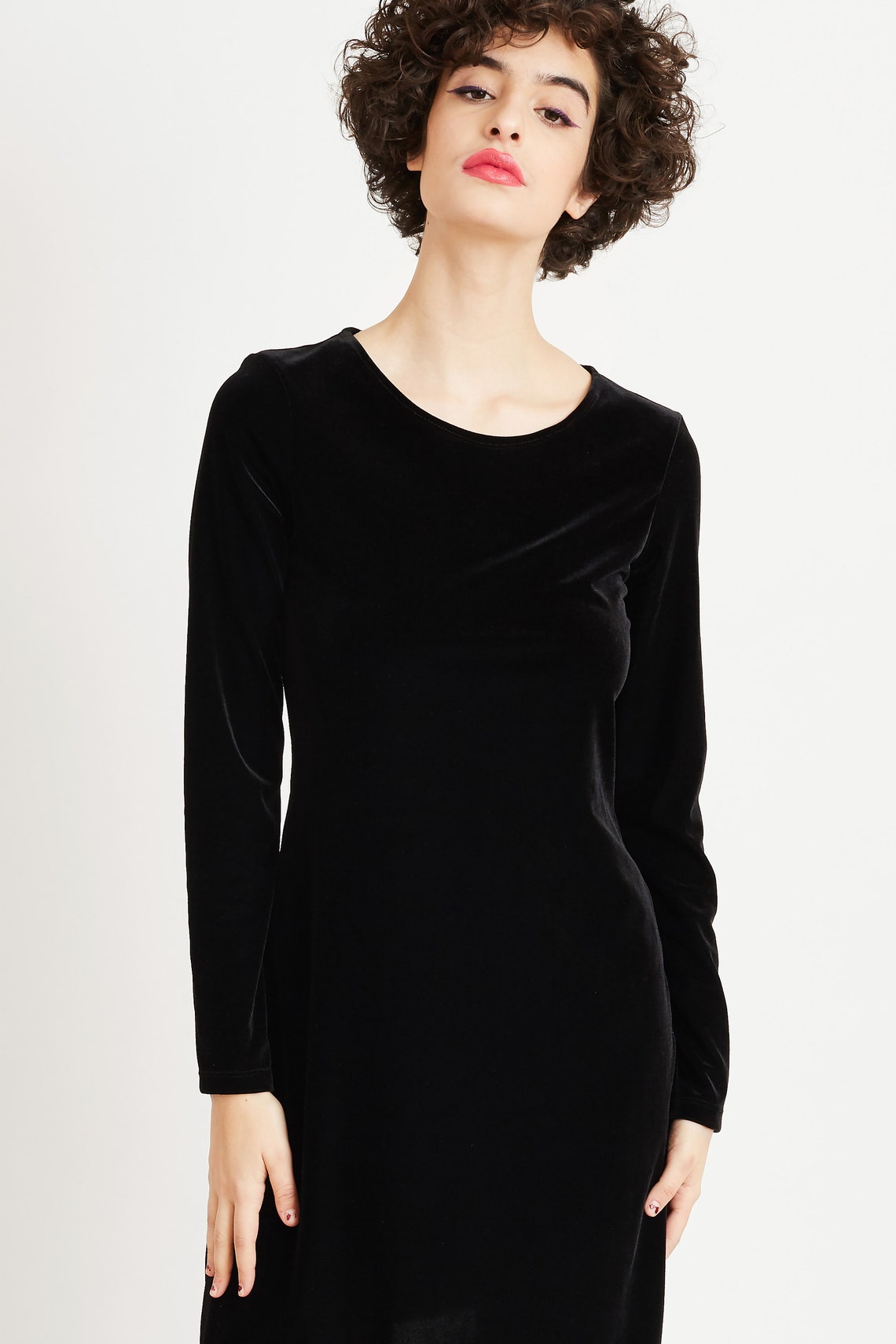 Clueless Velvet Mini Dress Etsy