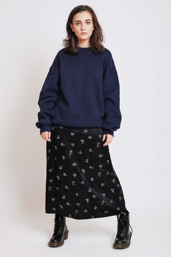 Floral Midi Slip Skirt (homage to Grunge)