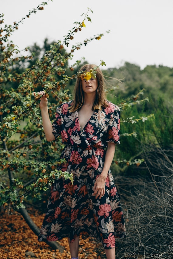 Floral Watercolor Dress - image 1