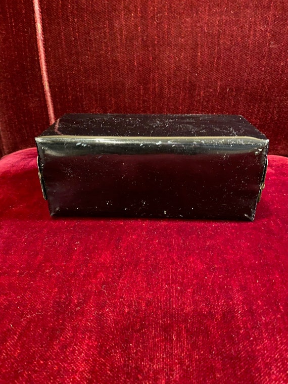 Vintage black patent leather box bag - image 4