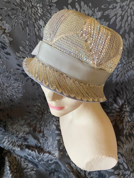 60’s sequined bucket hat