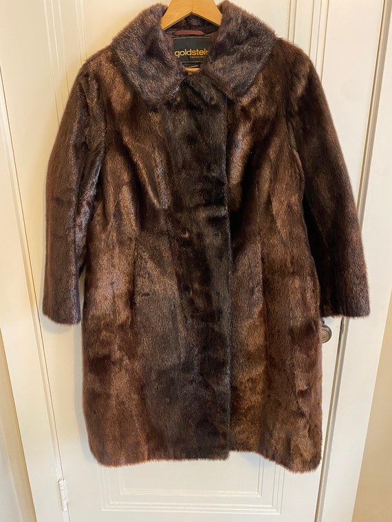 Brown fur coat made in Denmark