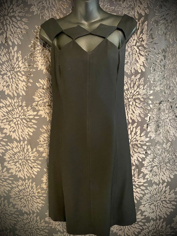 1990 Black Crepe Dinner Dress