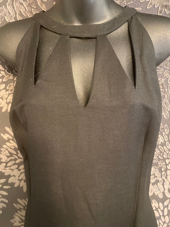 1990 Cache Black cutout Cocktail Dress