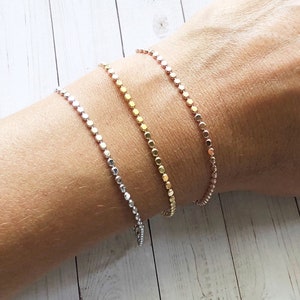 Everyday Bracelet / Dainty Bracelet / Delicate Bracelet / Bridesmaid Gift / Layering Bracelet / Rose Gold Dot Bracelet / Layered Bracelet