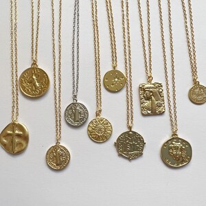 SALE!!! Coin Necklace • Greek Coin Layering Necklace • Silver Coin Necklace • Cleopatra Necklace • Ancient Gold Coin Necklace