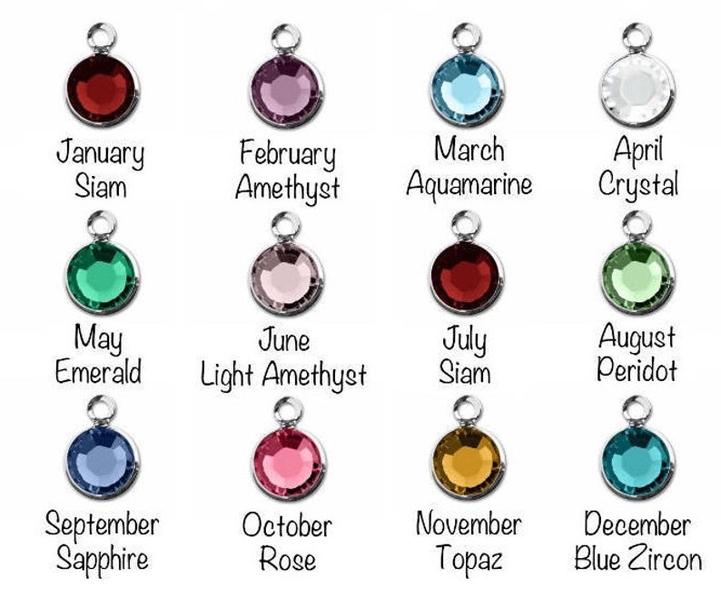 Custom rose gold birthstone anklet with initials Personalized Etsy