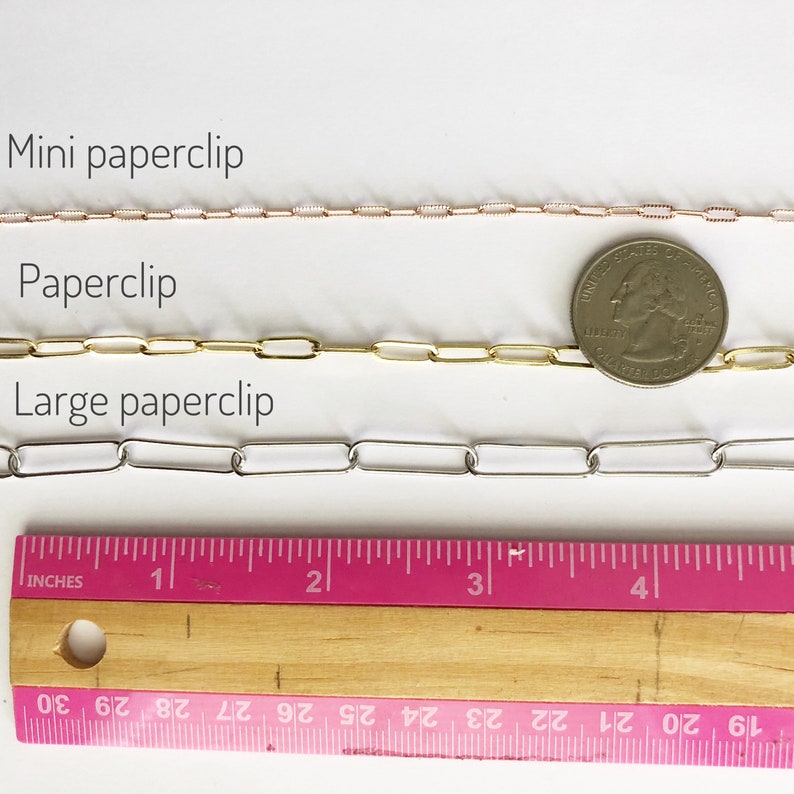 Silver Paper Clip Chain Bracelet Layering Bracelet Paperclip Etsy