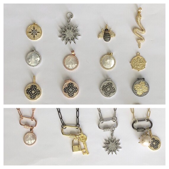 NUOLUX 100pcs Necklace Pendant Links Buckles DIY Pendant Clasps Jewelry Necklace  Making Supplies 