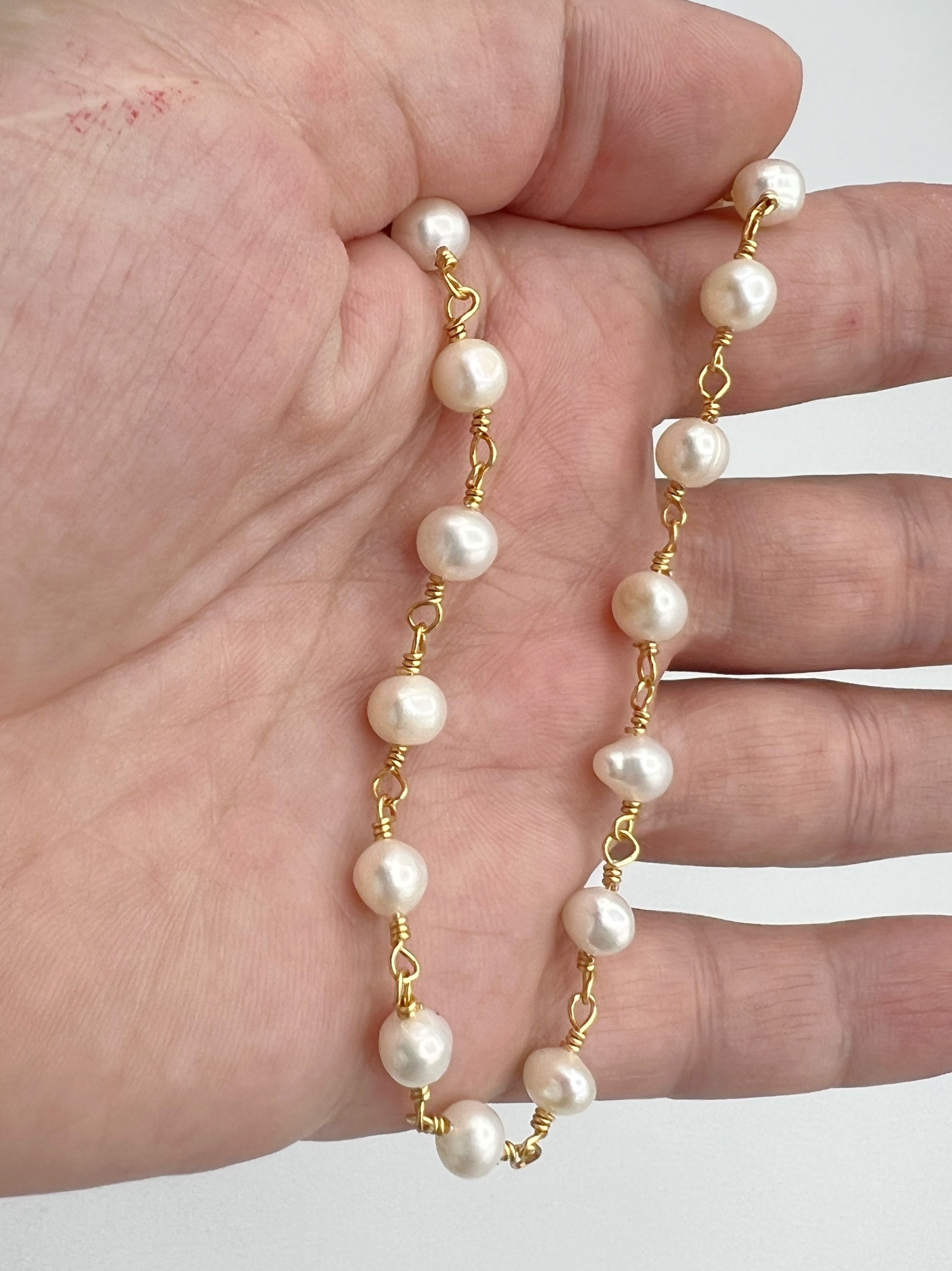 Bracelet en perles naturelles pour femme, bijoux fantaisie, perle d'eau  douce, perle baroque blanche, multi-documents, Cz JOBracelet, bijoux pour  femme, 4 brins, 227, 8 po - AliExpress
