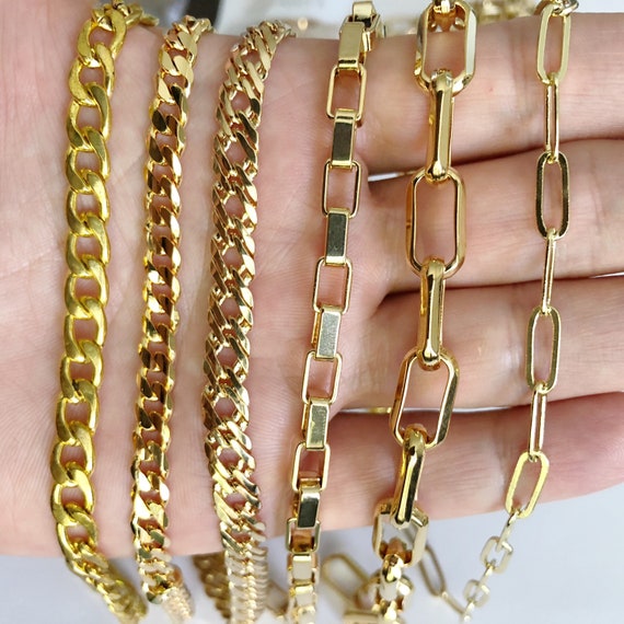Bold Gold Chain Choker Necklace 