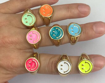 Smiley Face Ring | Etsy Smiley Face Ring | Etsy