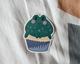 Froggy Cupcake Sticker