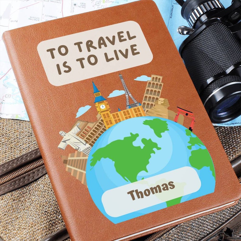 Personalized Travel Journal, Custom Travel Notebook, Travel Gift for Best Friend Etsy