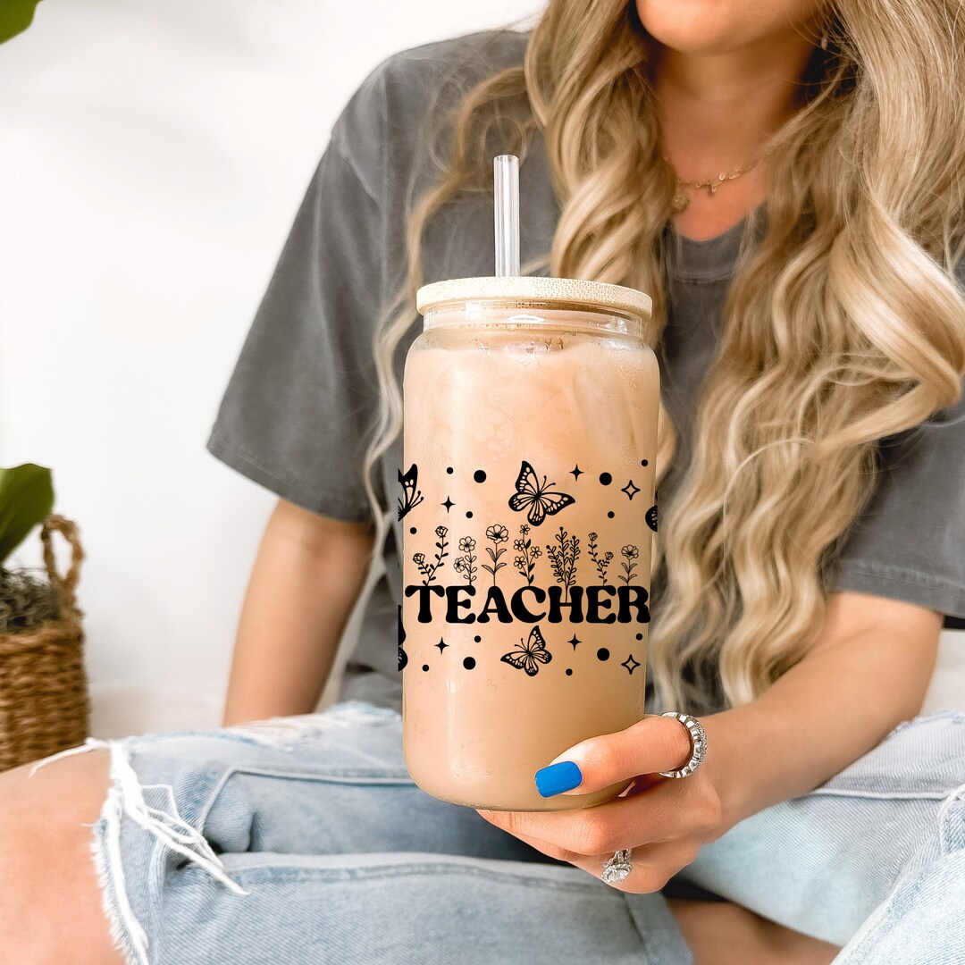 Teacher Appreciation Gift Teacher Tumbler Glass Cup, End of Year ...