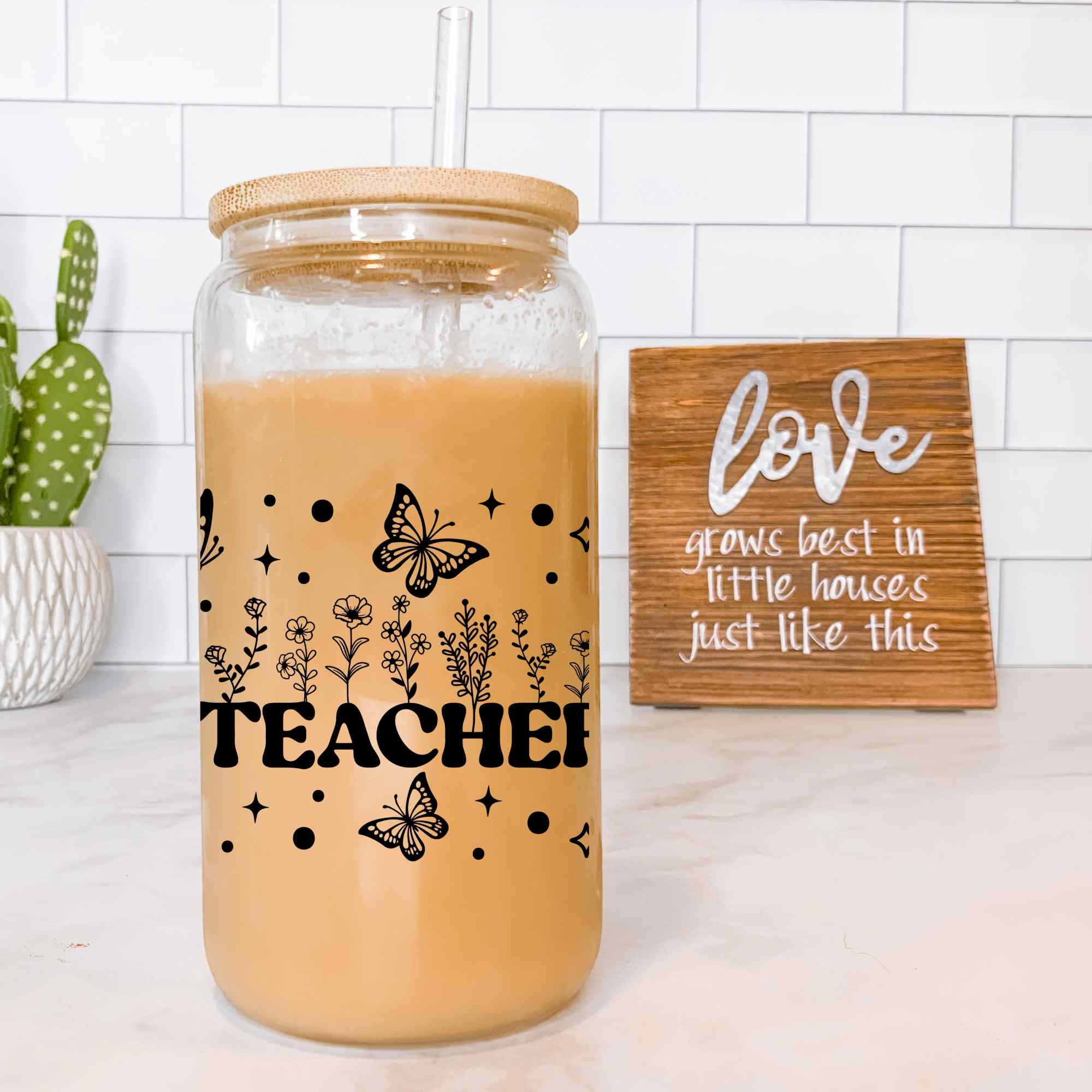 Teacher Appreciation Gift Teacher Tumbler Glass Cup End of - Etsy