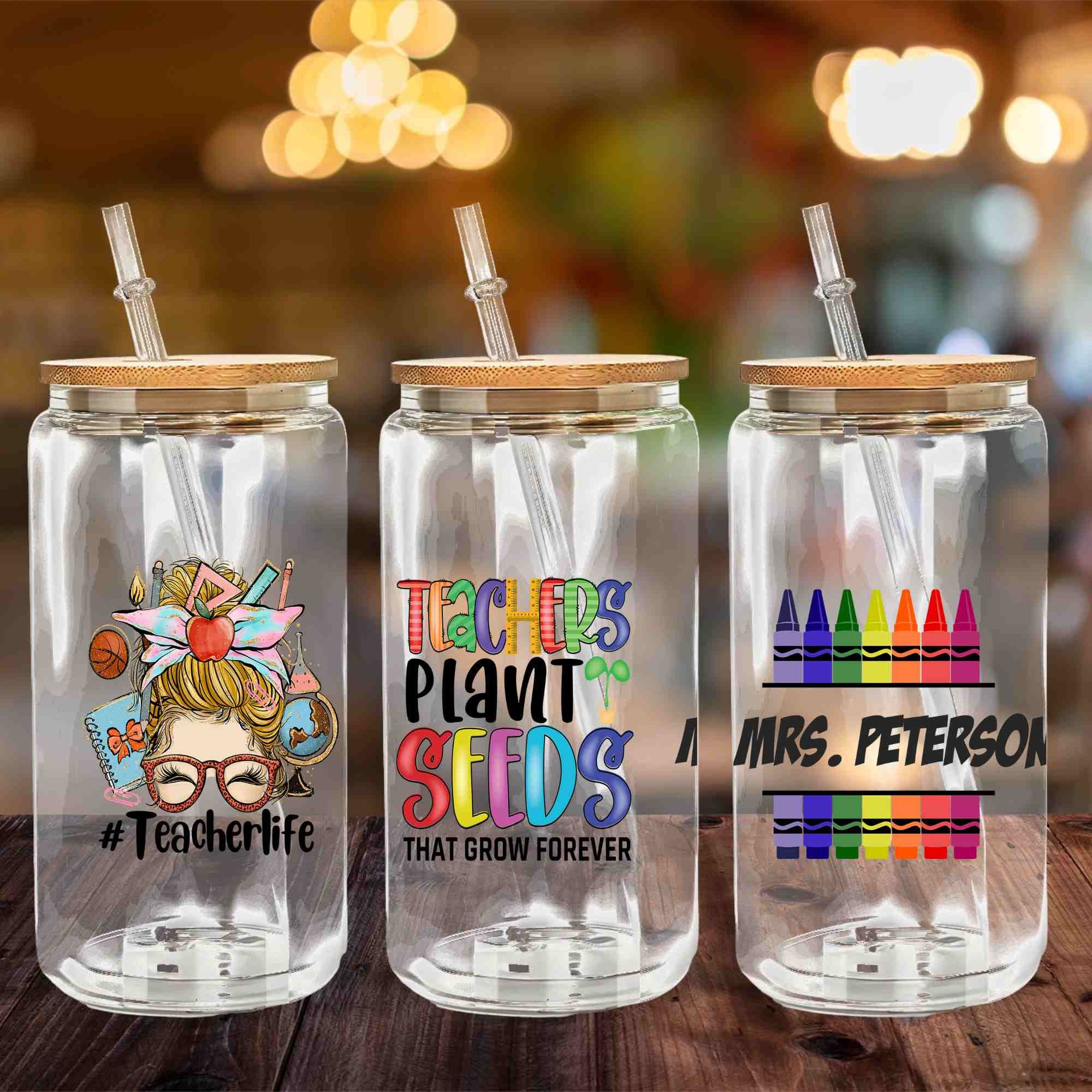 Teacher Appreciation Gift Teacher Tumbler Glass Cup End of - Etsy
