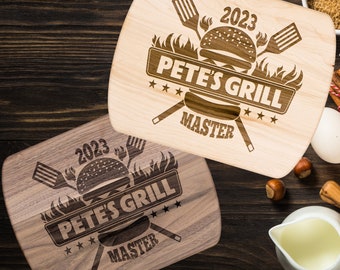 Custom BBQ Fathers Day Cutting Board, Personalized dad gift, Gift for Granddad, Custom Grilling gift for boyfriend,  Custom Gift for dad