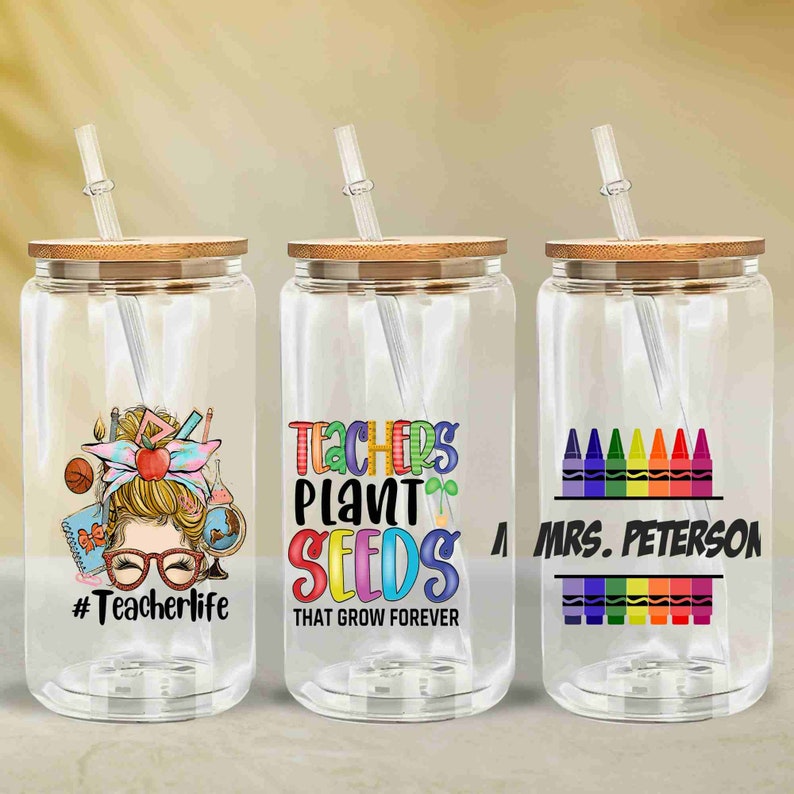 Teacher Appreciation Gift Teacher Tumbler Glass Cup End of - Etsy