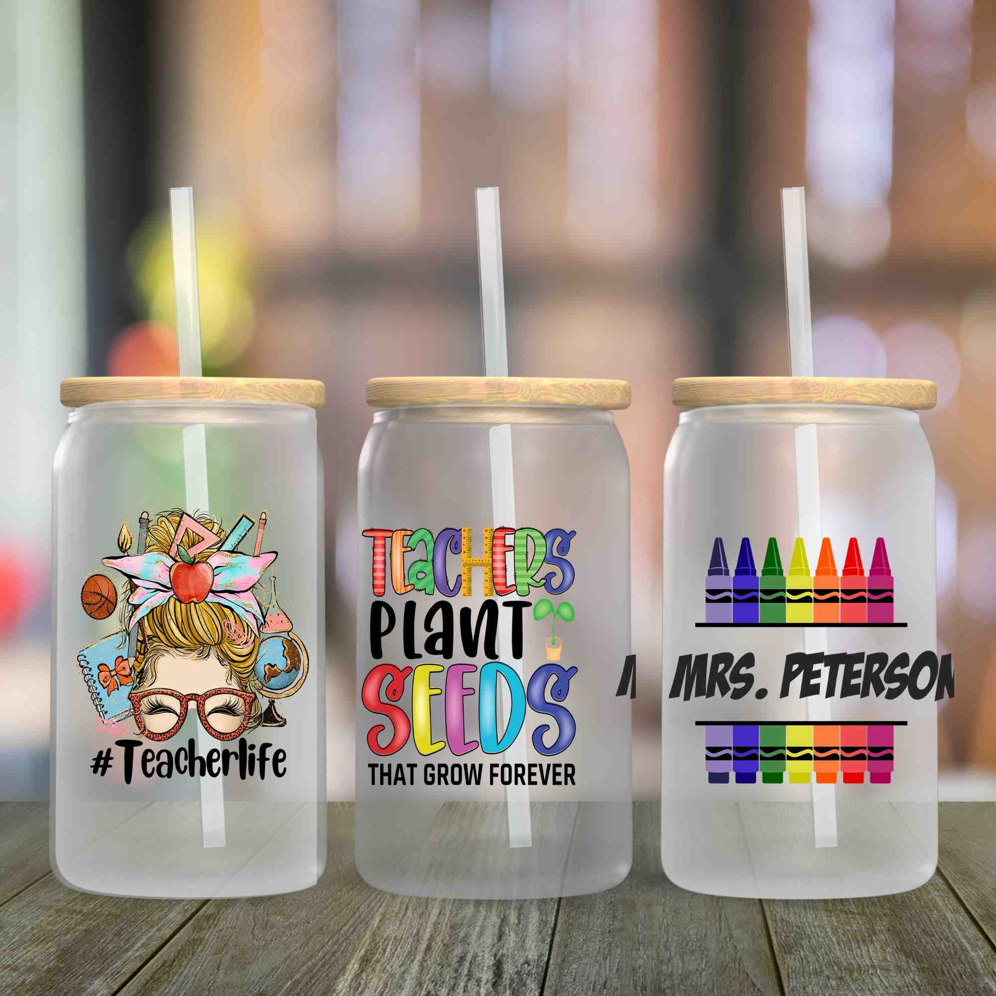 Teacher Appreciation Gift Teacher Tumbler Glass Cup End of - Etsy