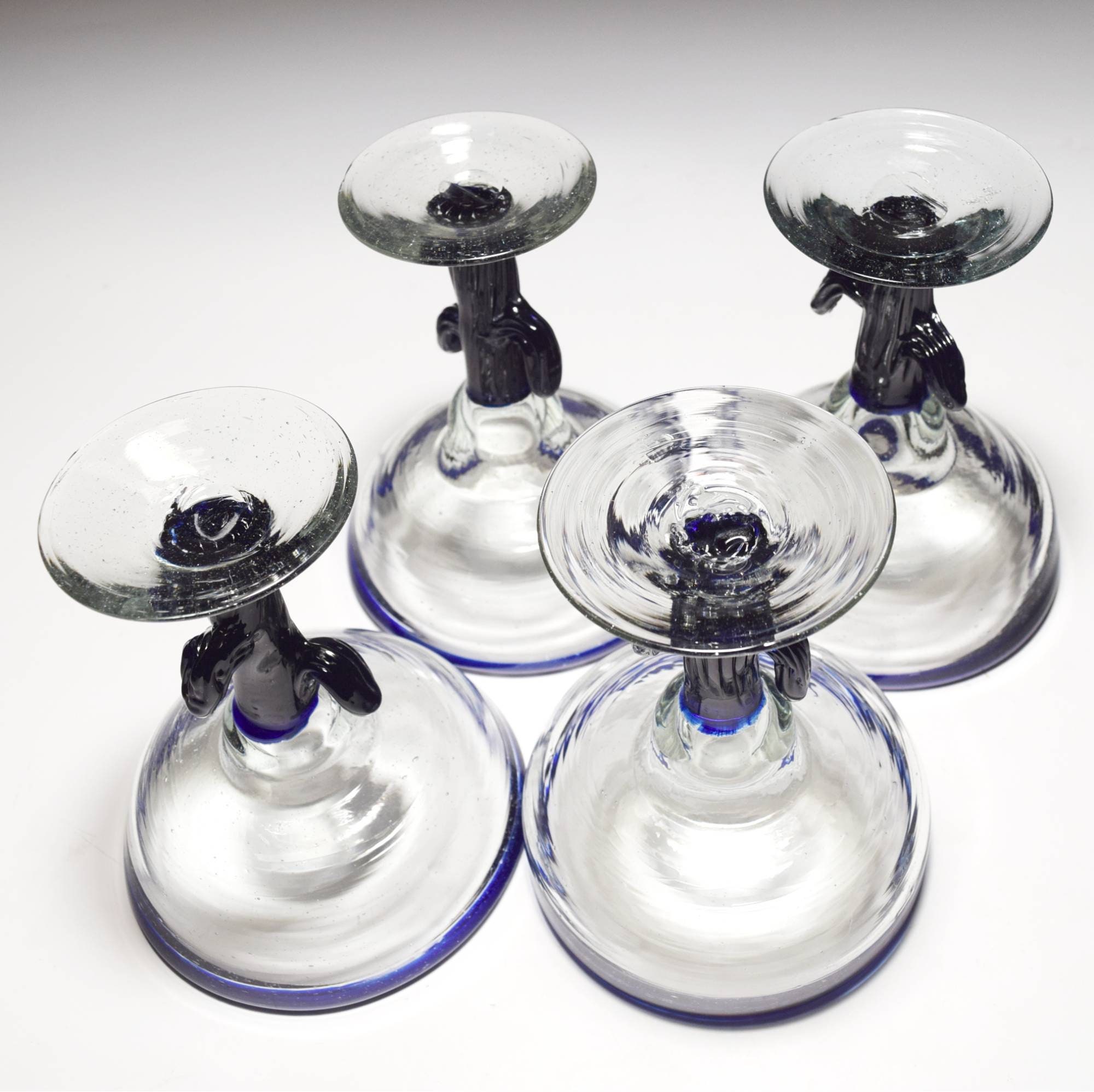 Saguaro Stem Jumbo Margarita Glasses Hand Blown Seeded Art Etsy