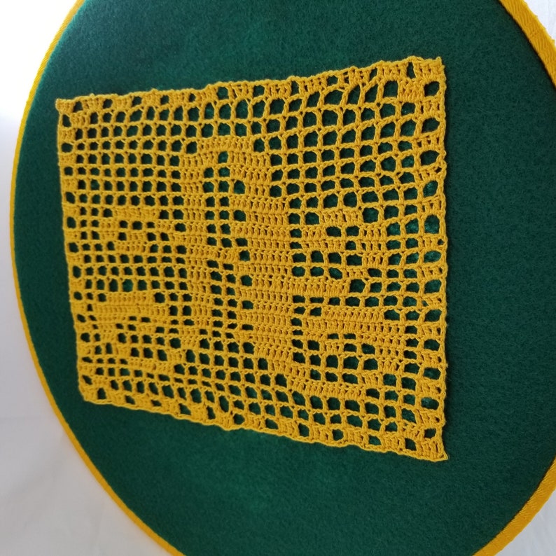 Includes Free Gift Bag! Your School Colors A Great Personalized Gift For That High School Grad Monogram Crochet Initial Wall Hanging
