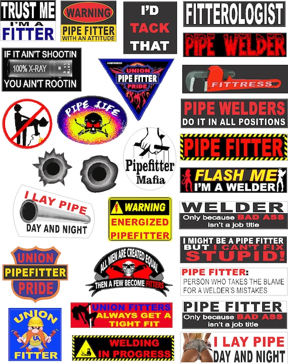 PIPE WELDER STICKER PIPE FITTER CP-28 CONSTRUCTION STICKER