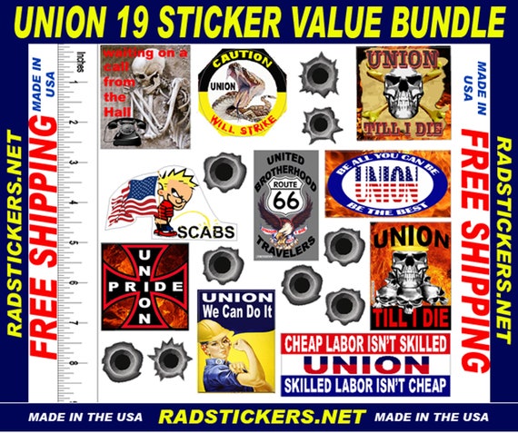 Hard Hat Stickers, Union Hard Hat Stickers, 10 of My Best Sellers in a  Value Pack Plus 7 Cool Bullet Hole Stickers, SH-55 -  Canada