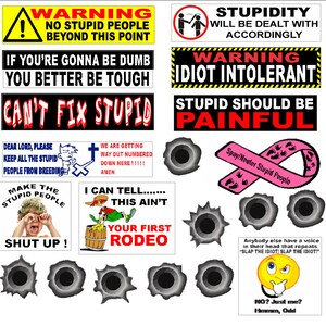 funny hard hat stickers, 20 sticker super value pack