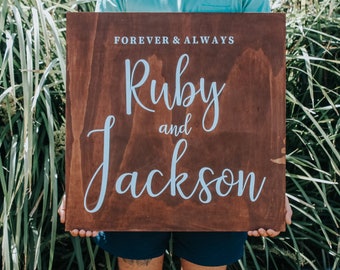 Wooden Wedding Sign THE RUBY | Timber Welcome Sign | Wooden Sign Welcome | Square Sign | Wedding Ceremony Sign | Square Welcome Sign