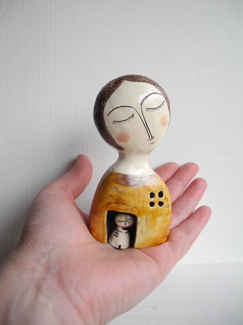 One of a kind ceramic sculpture,Figurine,art object,hand built ceramic sculpture, Ceramic sculpture,ceramic bust,miniature ceramic