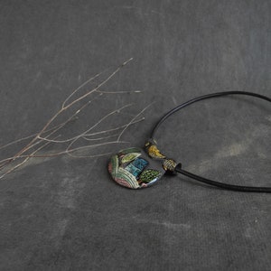 Ceramic pendant,ceramic ,one of a kind pendant,,ceramic jewerly, image 8