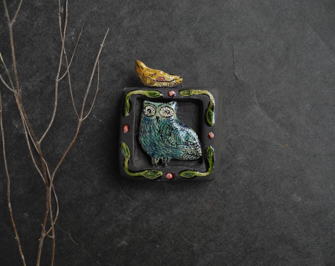 Miniature Ceramic Decoration,ceramic Picture,one of a Kind Ceramic,wall ... - Mini Ceramic Statues For Sale
