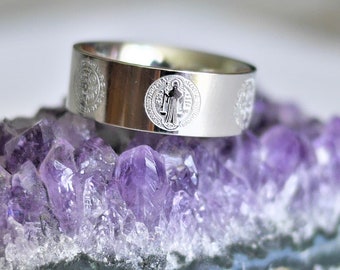 Exorcism Ring - Saint Benedict Exorcism Talisman - Saint Benedict Ring, Protection Signet Ring, Exorcism, Esotericism