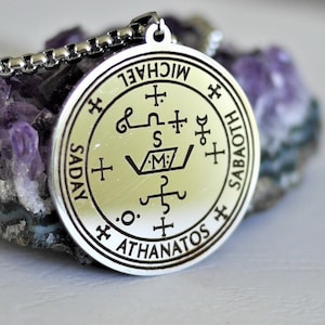Archangel Michael Talisman – Powerful Magic Seal, Divine Protection Amulet, Michael Pendant, Mercury Pentacle, Guardian Angel, Gift