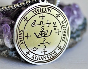 Archangel Michael Talisman – Powerful Magic Seal, Divine Protection Amulet, Michael Pendant, Mercury Pentacle, Guardian Angel, Gift