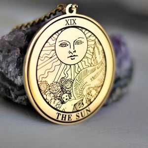 Talisman Carte Majeur //Le Soleil//Tarot de Marseille//Carte Le Soleil//Divination//Cadeau Homme//Cadeau Femme//Esotérisme//Magie Blanche