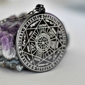 Talismán Sello Mágico de los 7 Arcángeles - Pentáculo de Protección Espiritual, Protección Divina, Amuleto de Sanación Espiritual, Protección