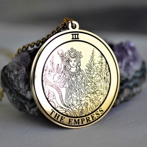 Talisman Carte Majeur //L'Impératrice//Tarot de Marseille//Carte l'Impératrice//Divination//Cadeau Homme//Cadeau Femme//Esotérisme//Pentacle