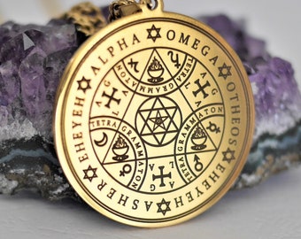 Talisman Grand Pentacle de Salomon//Pentacle de Protection//Amulette //Amulette Magique//Amulette Puissante//Esotérisme//Magie Blanche