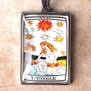 Talisman Carte Majeur//Tarot de Marseille//Carte de l'Etoile//Divination//Cadeau Homme//Cadeau Femme//Cartomancie//Cadeau Original