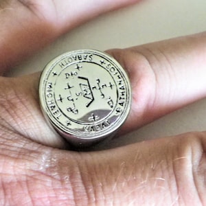 Archangel Michael Magic Seal Signet Ring – Divine Protection Ring, Esoteric Talisman, White Magic, Original Gift for Men/Women