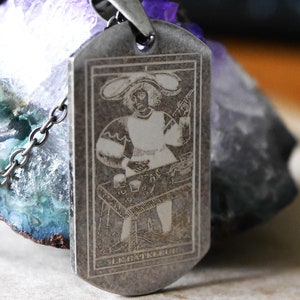 Talisman Carte Majeur //Le Bateleur//Tarot de Marseille//Carte du Bateleur//Divination//Cadeau Homme//Cadeau Femme//Esotérisme