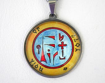 Pentacle N18 of Abbot Julio/Archangel Michael/Spiritual Protection/Deliverance from Hidden Troubles/Protection Pendant/Exorcism