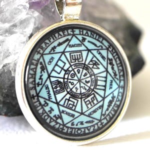 Talisman der 7 Erzengel – Magisches Pentagramm der planetarischen Hierarchie, esoterisches Amulett für Schutz und Harmonie, einzigartiges spirituelles Geschenk