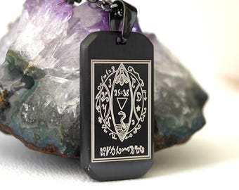 Black Hen Talisman N9/Seal of Protection/Talisman Against Infernal Powers and Entities/White Magic/Pendant