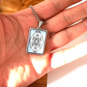 Erzengel Metatron Siegel-Talisman / Spiritueller Führer / Meister des Karmas / Amulett des Schutzes und der spirituellen Erhebung / Esoterik / Weiße Magie Rectangle 20x30 mm