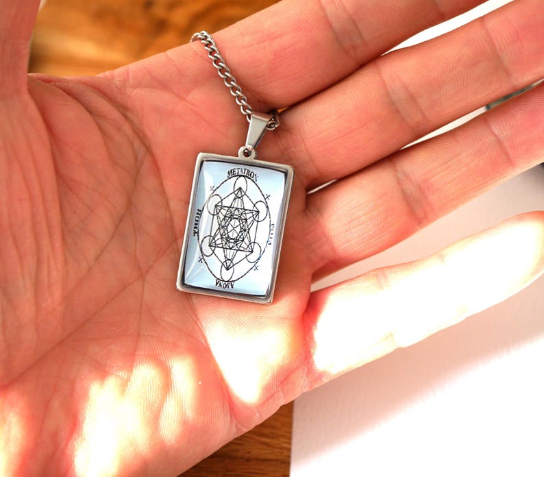 Erzengel Metatron Siegel-Talisman / Spiritueller Führer / Meister des Karmas / Amulett des Schutzes und der spirituellen Erhebung / Esoterik / Weiße Magie Rectangle 20x30 mm